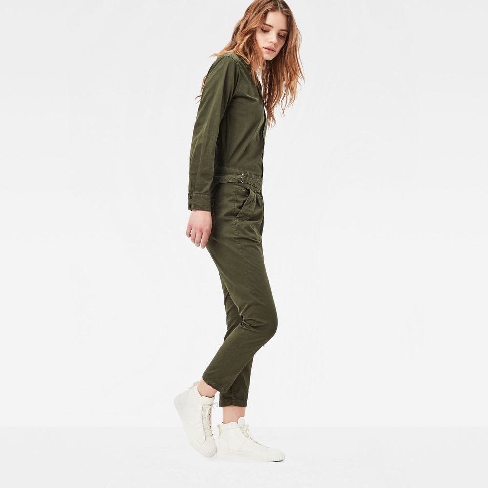 G-Star RAW Bronson Army Boyfriend Jumpsuit NZD Army Green Size Large slim $260